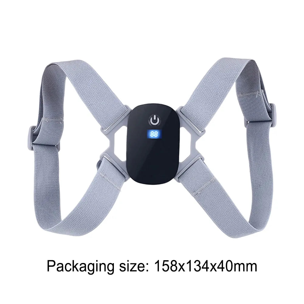 LCD 8-shaped Shoulder Training Corrector Rechargeable 400mAh Back Correction Belts Vibration Reminder Adjustable for Work Sudy