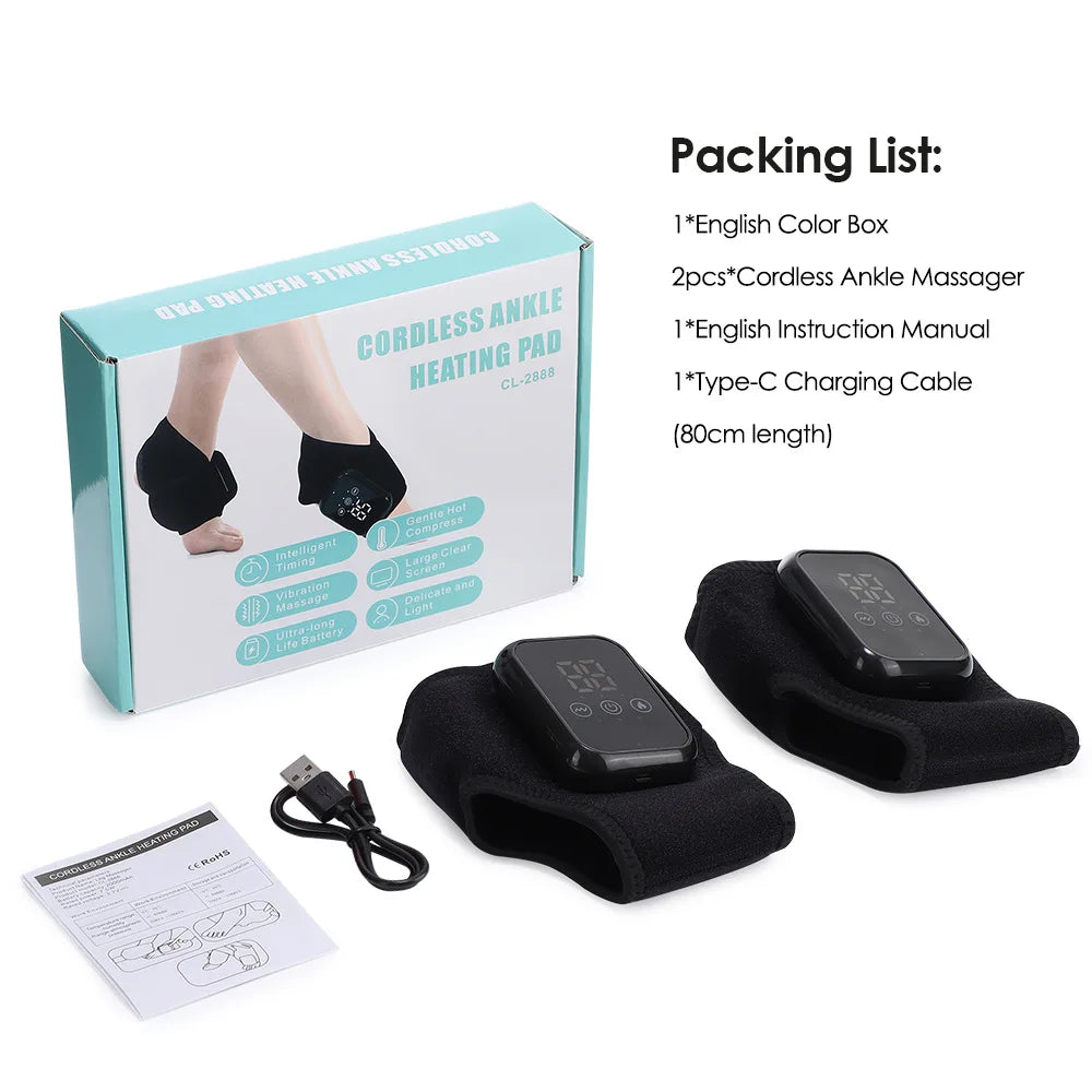 Ankle and foot massager, joint massage, intelligent temperature-controlled electric massage, hot compress, ankle protection mass