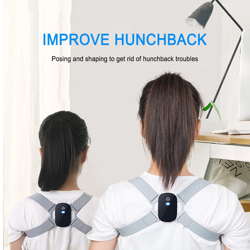 LCD 8-shaped Shoulder Training Corrector Rechargeable 400mAh Back Correction Belts Vibration Reminder Adjustable for Work Sudy